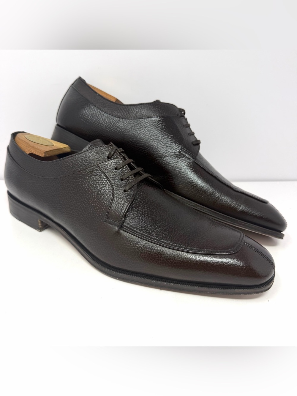 Men's Classic Brown Leather Dress Shoes - Lace-Up Oxford